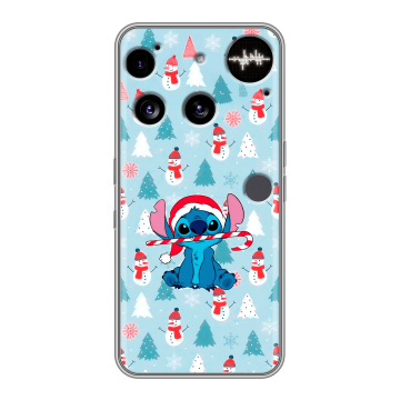 Силиконовый чехол на Nothing Phone (3) с принтом Стич Новый год Силиконовый чехол на Nothing Phone (3) с принтом Стич Новый год
