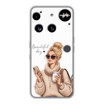 Силиконовый чехол на Nothing Phone (3) с принтом женский Силиконовый чехол на Nothing Phone (3) с принтом женский