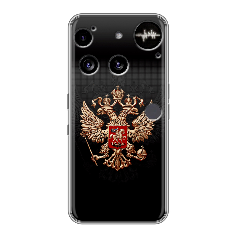 Силиконовый чехол на Nothing Phone (3) с принтом Герб России Силиконовый чехол на Nothing Phone (3) с принтом Герб России