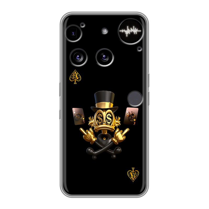 Силиконовый чехол на Nothing Phone (3) с принтом Золотой скрудж макдак Силиконовый чехол на Nothing Phone (3) с принтом Золотой скрудж макдак