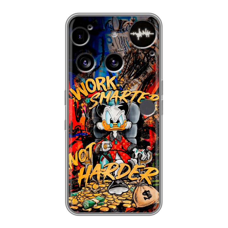 Силиконовый чехол на Nothing Phone (3) с принтом Дональд Дак Деньги Силиконовый чехол на Nothing Phone (3) с принтом Дональд Дак Деньги