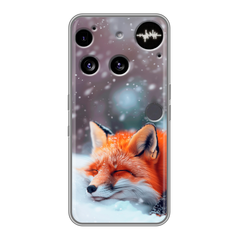 Силиконовый чехол на Nothing Phone (3) с принтом лиса Силиконовый чехол на Nothing Phone (3) с принтом лиса