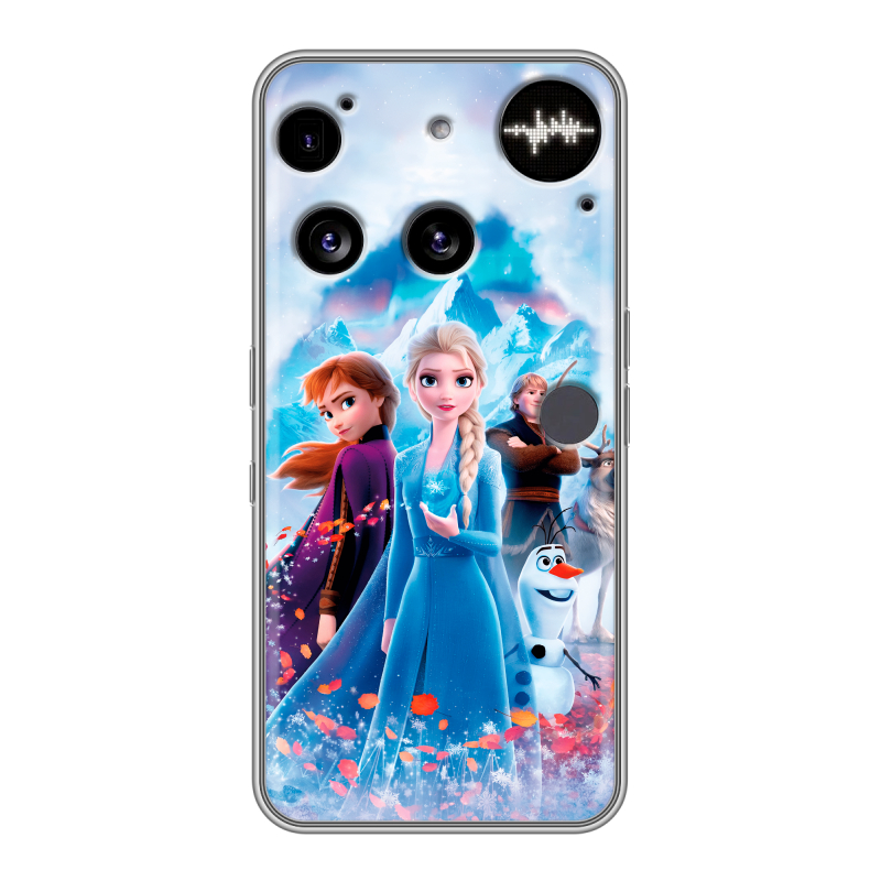 Силиконовый чехол на Nothing Phone (3) с принтом Холодное сердце Frozen Силиконовый чехол на Nothing Phone (3) с принтом Холодное сердце Frozen