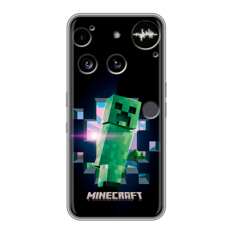 Силиконовый чехол на Nothing Phone (3) с принтом Майнкрафт Minecraft Силиконовый чехол на Nothing Phone (3) с принтом Майнкрафт Minecraft
