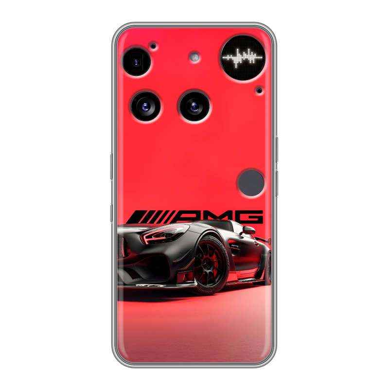Силиконовый чехол на Nothing Phone (3) с принтом Мерседес Mercedes AMG Силиконовый чехол на Nothing Phone (3) с принтом Мерседес Mercedes AMG