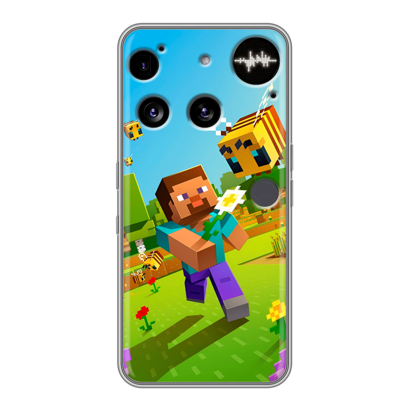 Силиконовый чехол на Nothing Phone (3) с принтом Майнкрафт Minecraft Силиконовый чехол на Nothing Phone (3) с принтом Майнкрафт Minecraft