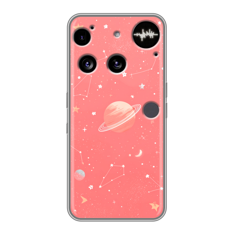 Силиконовый чехол на Nothing Phone (3) с принтом Розовый космос Силиконовый чехол на Nothing Phone (3) с принтом Розовый космос