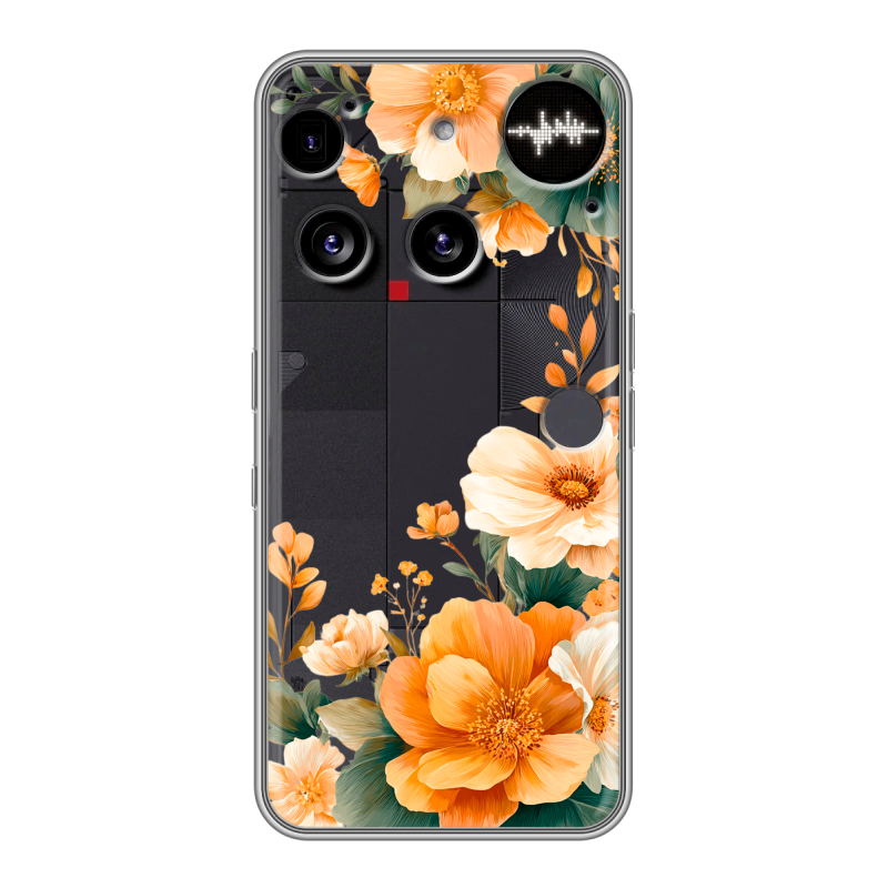 Силиконовый чехол на Nothing Phone (3) с принтом Цветы принт Силиконовый чехол на Nothing Phone (3) с принтом Цветы принт