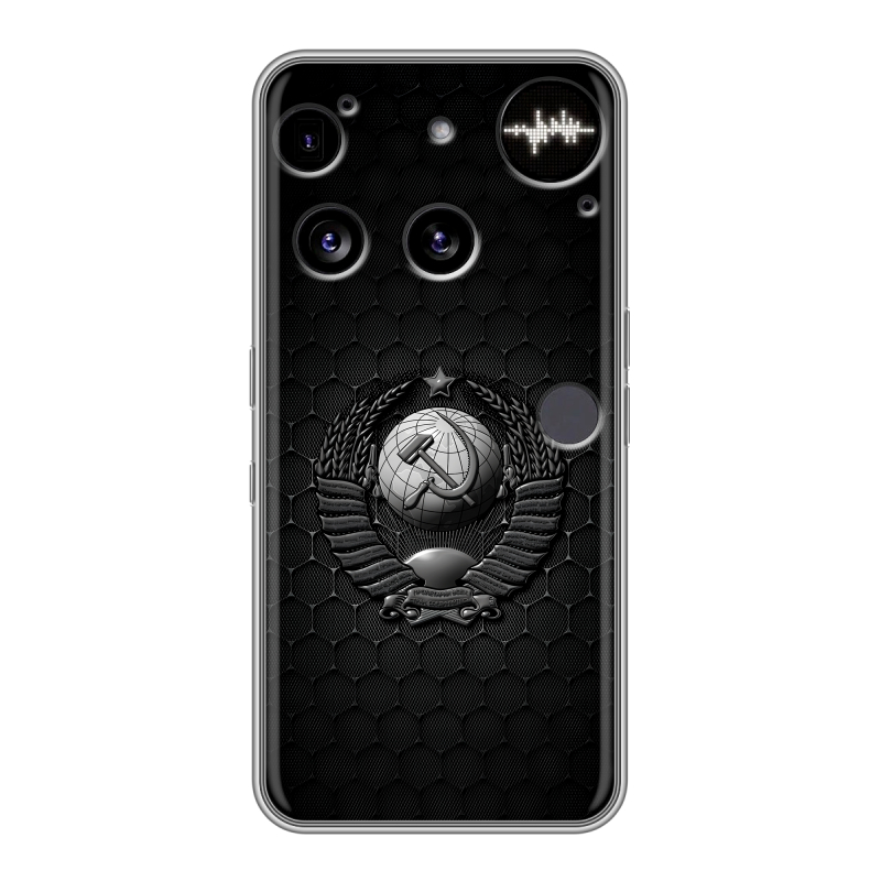 Силиконовый чехол на Nothing Phone (3) с принтом Герб Флаг СССР Силиконовый чехол на Nothing Phone (3) с принтом Герб Флаг СССР
