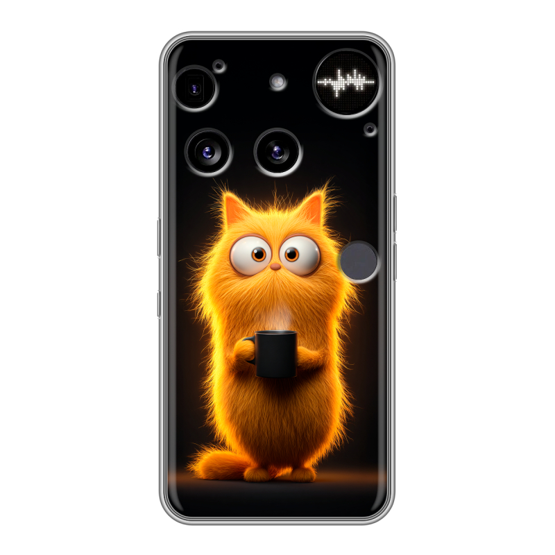 Силиконовый чехол на Nothing Phone (3) с принтом Смешной кот Силиконовый чехол на Nothing Phone (3) с принтом Смешной кот