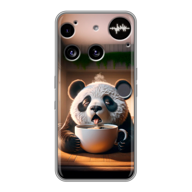 Силиконовый чехол на Nothing Phone (3) с принтом смешная панда Силиконовый чехол на Nothing Phone (3) с принтом смешная панда