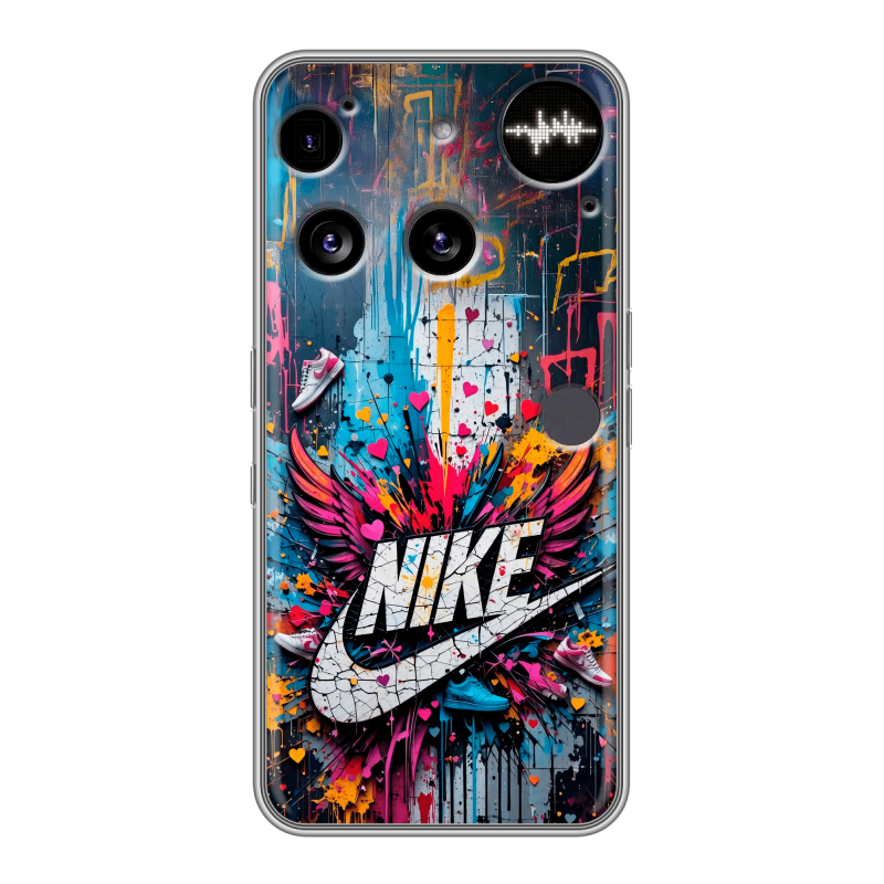 Силиконовый чехол на Nothing Phone (3) с принтом Nike Найк Силиконовый чехол на Nothing Phone (3) с принтом Nike Найк