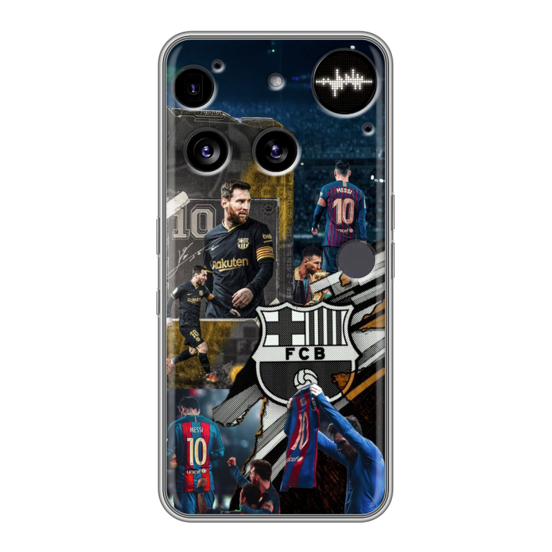 Силиконовый чехол на Nothing Phone (3) с принтом Messi Barcelona Силиконовый чехол на Nothing Phone (3) с принтом Messi Barcelona
