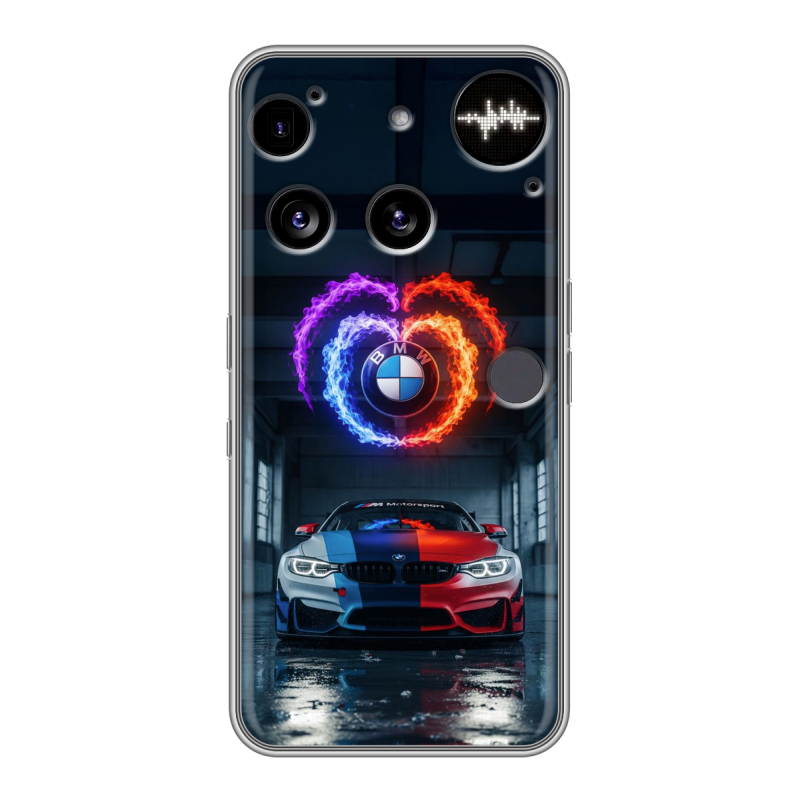 Силиконовый чехол на Nothing Phone (3) с принтом BMW БМВ Силиконовый чехол на Nothing Phone (3) с принтом BMW БМВ