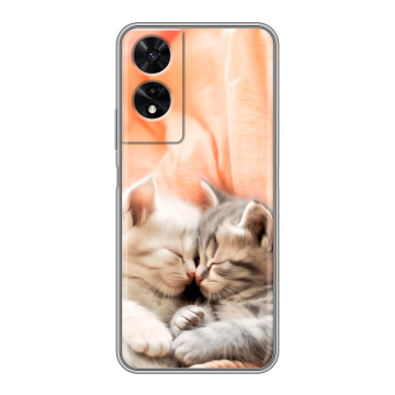 Силиконовый чехол на TCL 505 с принтом Котята Силиконовый чехол на TCL 505 с принтом Котята