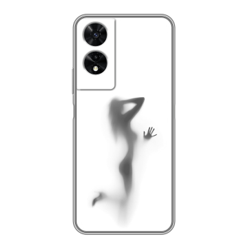 Силиконовый чехол на TCL 505 с принтом Силуэт
