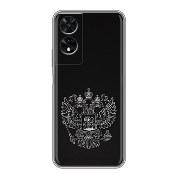 Силиконовый чехол на TCL 505 с принтом Герб России