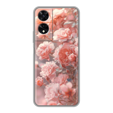 Силиконовый чехол на TCL 505 с принтом Розовые розы Силиконовый чехол на TCL 505 с принтом Розовые розы