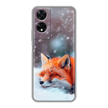 Силиконовый чехол на TCL 505 с принтом лиса Силиконовый чехол на TCL 505 с принтом лиса