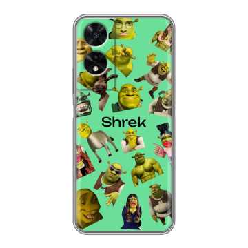 Силиконовый чехол на TCL 505 с принтом Шрек Shrek Силиконовый чехол на TCL 505 с принтом Шрек Shrek