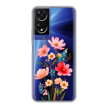 Силиконовый чехол на TCL 505 с принтом Цветы Силиконовый чехол на TCL 505 с принтом Цветы