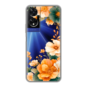 Силиконовый чехол на TCL 505 с принтом Цветы принт Силиконовый чехол на TCL 505 с принтом Цветы принт