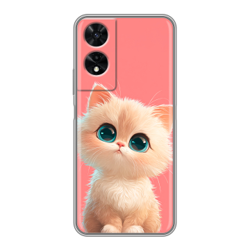 Силиконовый чехол на TCL 505 с принтом Розовый котенок Силиконовый чехол на TCL 505 с принтом Розовый котенок
