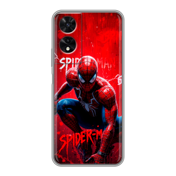 Силиконовый чехол на TCL 505 с принтом Spiderman Человек паук