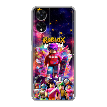 Силиконовый чехол на TCL 505 с принтом Roblox Роблокс