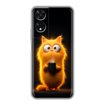 Силиконовый чехол на TCL 505 с принтом Смешной кот Силиконовый чехол на TCL 505 с принтом Смешной кот