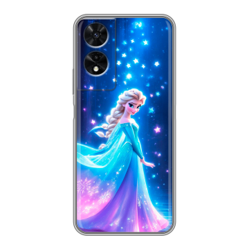 Силиконовый чехол на TCL 505 с принтом Холодное сердце Frozen