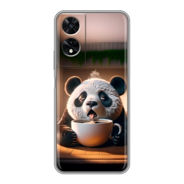 Силиконовый чехол на TCL 505 с принтом смешная панда Силиконовый чехол на TCL 505 с принтом смешная панда