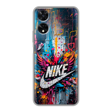 Силиконовый чехол на TCL 505 с принтом Nike Найк Силиконовый чехол на TCL 505 с принтом Nike Найк