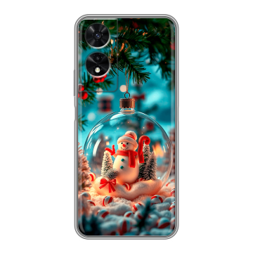 Силиконовый чехол на TCL 505 с принтом Новый год Силиконовый чехол на TCL 505 с принтом Новый год