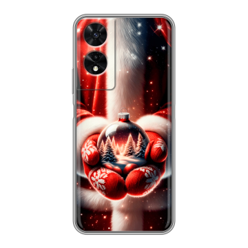 Силиконовый чехол на TCL 505 с принтом Новый год Силиконовый чехол на TCL 505 с принтом Новый год