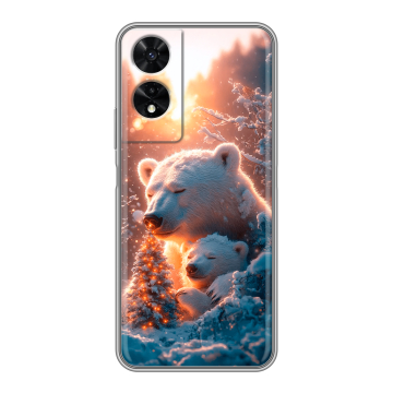 Силиконовый чехол на TCL 505 с принтом Новый год Силиконовый чехол на TCL 505 с принтом Новый год