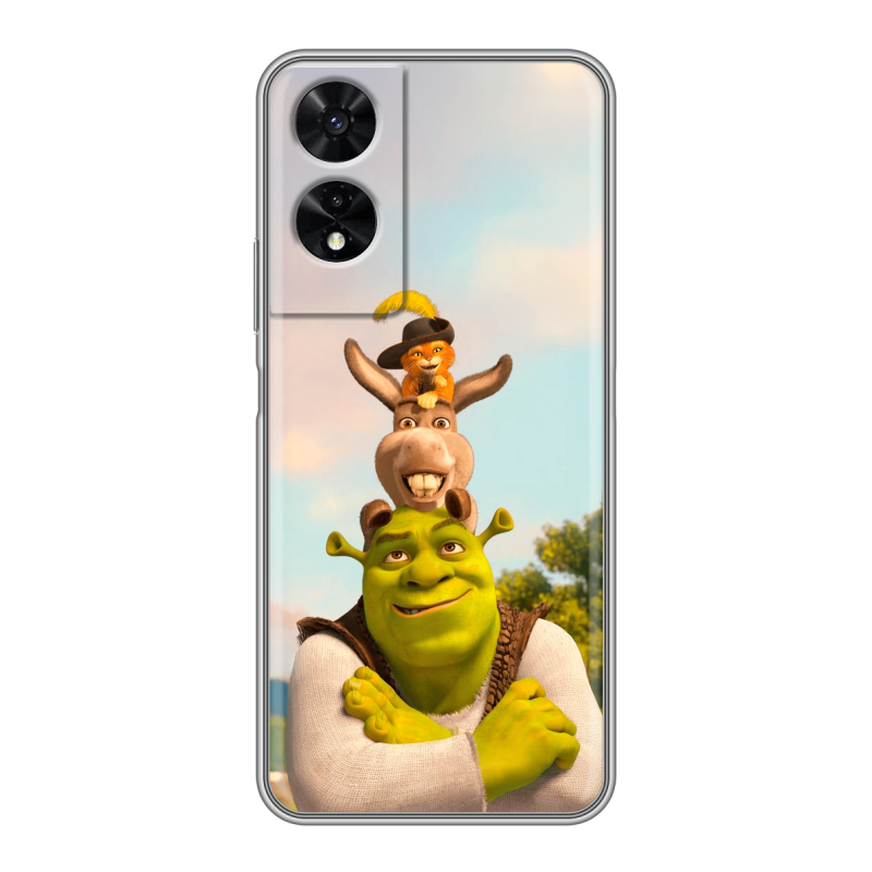 Силиконовый чехол на TCL 505 с принтом Шрек Shrek Силиконовый чехол на TCL 505 с принтом Шрек Shrek