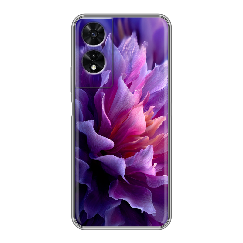 Силиконовый чехол на TCL 505 с принтом женский цветы Силиконовый чехол на TCL 505 с принтом женский цветы