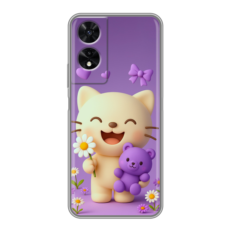 Силиконовый чехол на TCL 505 с принтом для девочек Силиконовый чехол на TCL 505 с принтом для девочек
