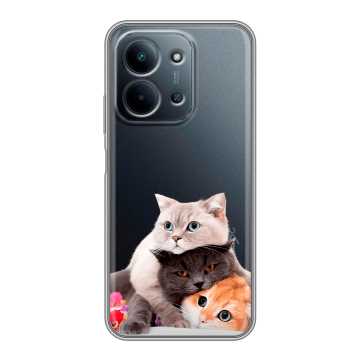 Силиконовый чехол на Redmi 15C с принтом Кошки