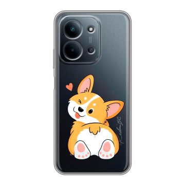 Силиконовый чехол на Redmi 15C с принтом Корги