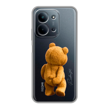 Силиконовый чехол на Redmi 15C с принтом Медведь
