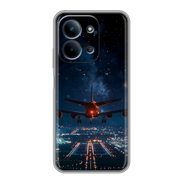 Силиконовый чехол на Redmi 15C с принтом самолет
