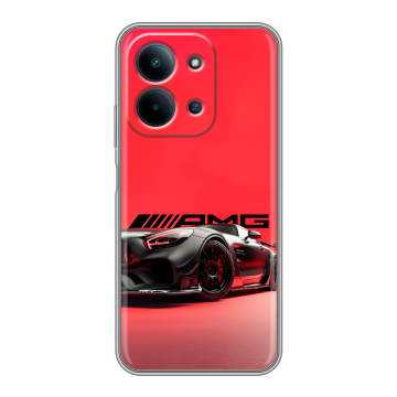 Силиконовый чехол на Redmi 15C с принтом Мерседес Mercedes AMG