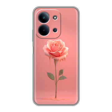 Силиконовый чехол на Redmi 15C с принтом Розовая роза
