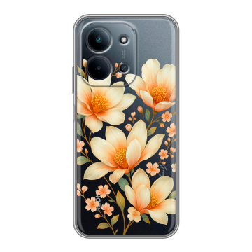 Силиконовый чехол на Redmi 15C с принтом Цветы