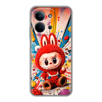 Силиконовый чехол на Redmi 15C с принтом Labubu Лабубу