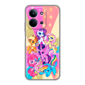 Силиконовый чехол на Redmi 15C с принтом My little pony Дружба чудо