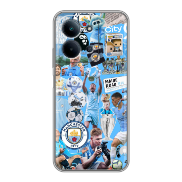 Силиконовый чехол на Redmi 15C с принтом Man City Манчестер Сити