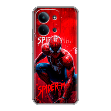 Силиконовый чехол на Redmi 15C с принтом Spiderman Человек паук